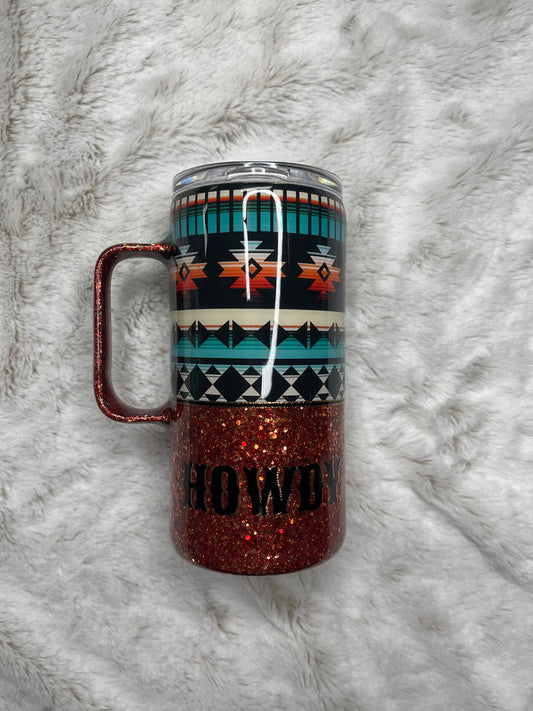 Western Howdy Handled Mug