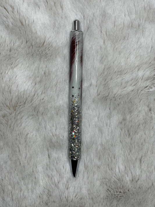 Silver and Cowhide Pen