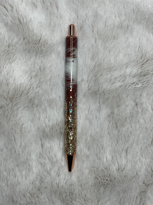 Gold Cowhide Pen