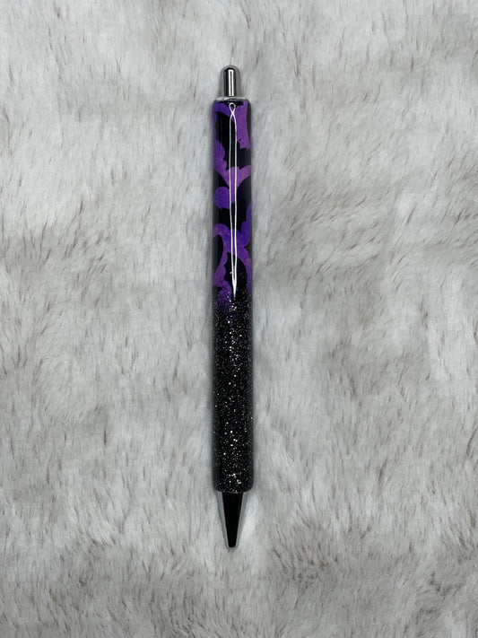 Purple and Black Bat Pen