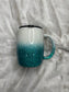 Teal and White Coffee Mug