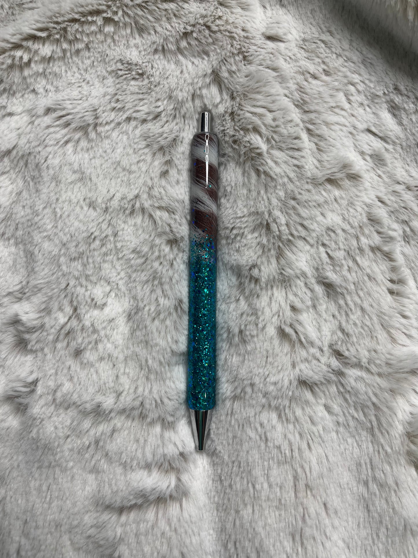 Turquoise Cowhide Pen