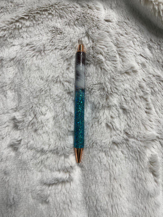Turquoise Cowhide Pen