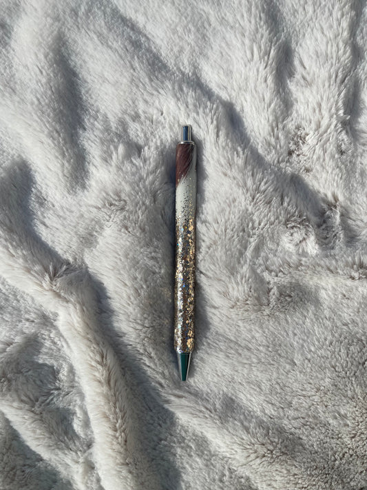 Gold Cowhide Pen