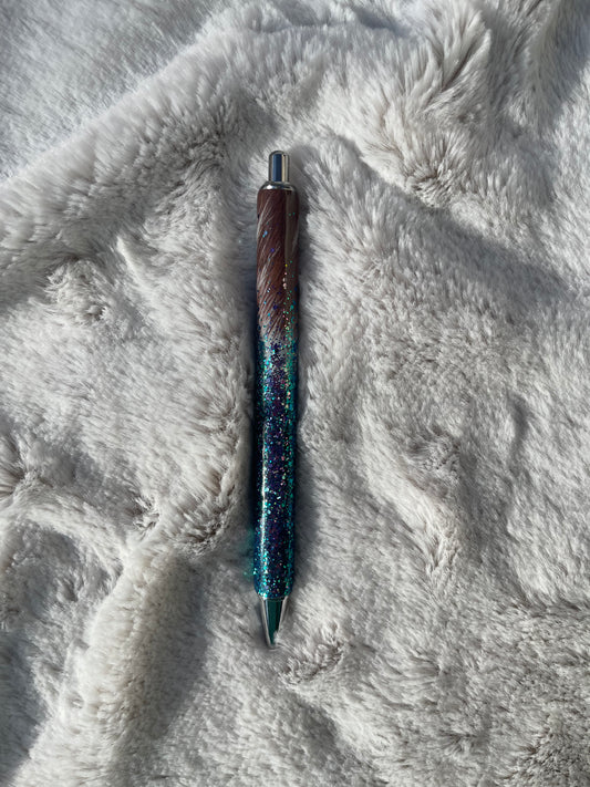 Purple to Blue Cowhide Pen