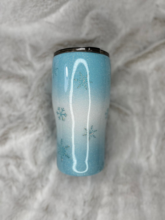 Let It Snow Tumbler- Blue