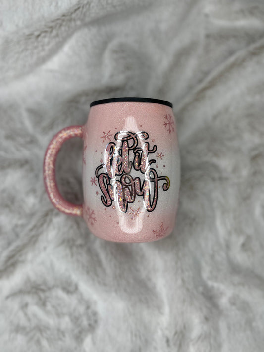 Let It Snow Coffee Mug- Pink
